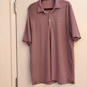 Vineyard Vines Red and White Striped Polo